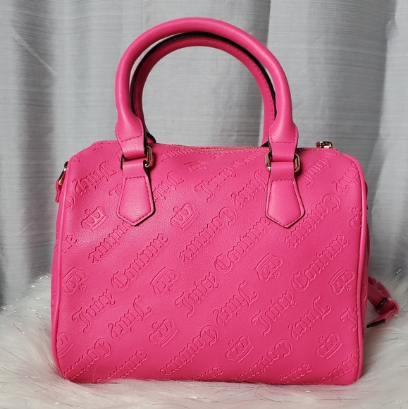JUICY COUTURE pink flash not your babe satchel crossbody bag - Picture 6 of 8